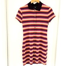 Wild Fable Women's Size M Striped Button Up Bodycon Sweater Dress Retro