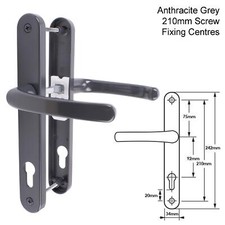 UPVC Door Handle TSS Sprung Lever Pair Set 92mm 92PZ 122mm 210mm 215mm Fixings