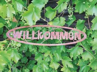 Schild Willkommen 60X14Cm Edelrost Rost Gartendeko WandhäNger TüRdekoration