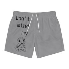 Swim Trunks, Mens Turtle Trunks, Funny Shorts, Summer Swim, For Him