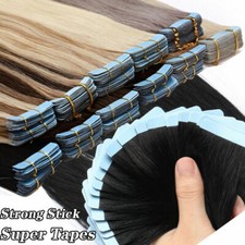 Tape in Human Hair Extensions Invisible Skin Weft Real Brazilian HairBalayage12A