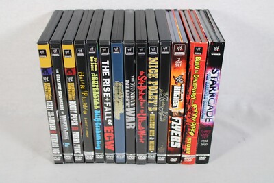WWE Wrestling DVD Lot of 14 Wrestlemania Superstars Piper Hogan Lawler ECW