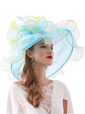 Kentucky Derby Organza Fascinator Hats For Women Ladies Tea Party Wedding Hat