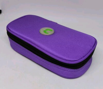 PURPLE Insulin Cooler Travel Case Diabetes Carry Bag Medicine Ice Packs 8x4x2''