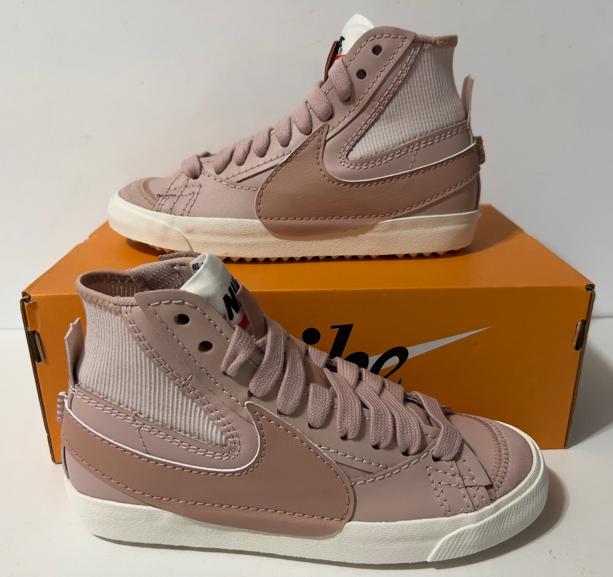 ☆関税込☆NIKE☆W NIKE BLAZER MID '77☆23-26cm☆人気☆ Nike W Blazer Mid '77 White/Orange Lilac MulitColor DX2350