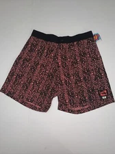 Deadstock NWT LOCAL MOTION Vtg 90s Swim Trunks Shorts SZ 28 Fluorescent Orange