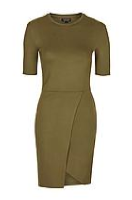 topshop olive green dress