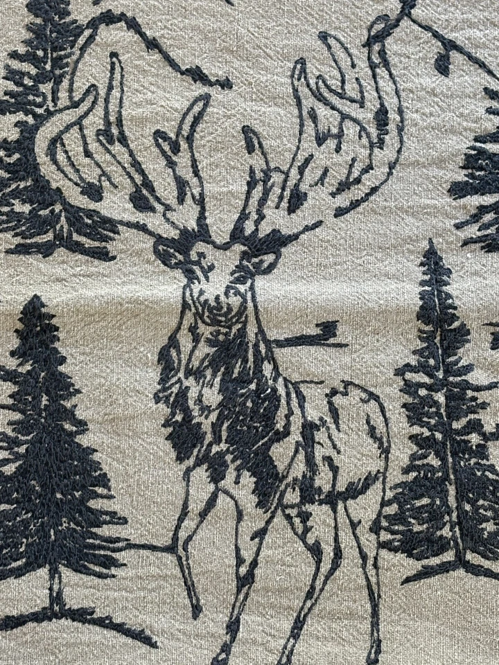 Pottery Barn Christmas Cabin Conell Rustic Forest Embroidered Pillow, 20''x20'' - Image 2 of 4