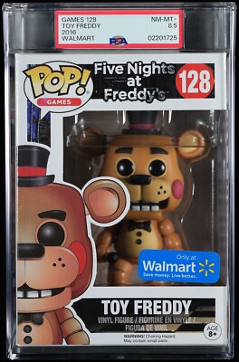 Five Nights at Freddy's Toy Freddy Games Walmart 128 Funko Pop! PSA NM-MT+ 8.5