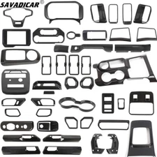 Carbon Fiber Interior Steering Wheel Dash Decor Cover Trim for Ford Bronco 2021+