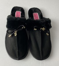 kate spade faux fur lined Lacey slippers black Size 7 B
