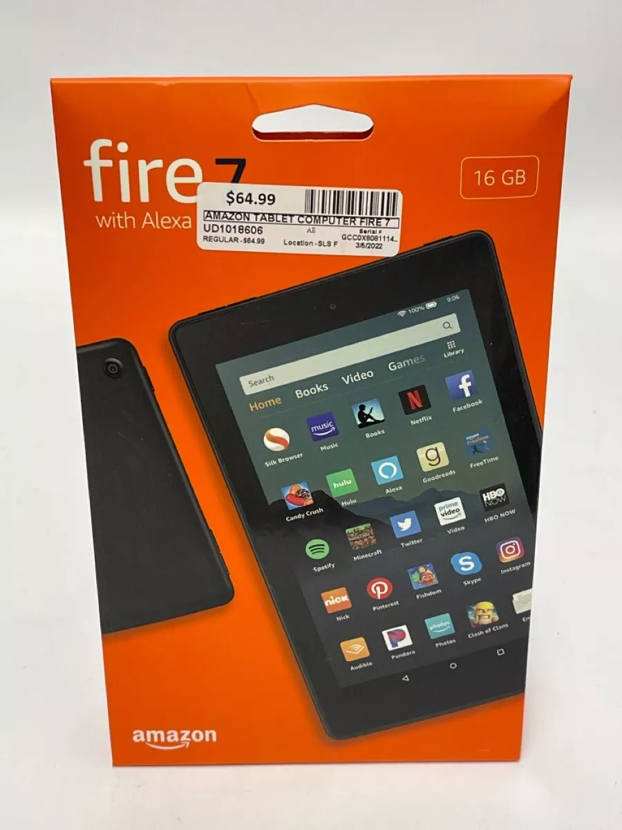 OPEN BOX  Fire 7 Tablet 16GB 9th Generation w/Alexa 7 Color