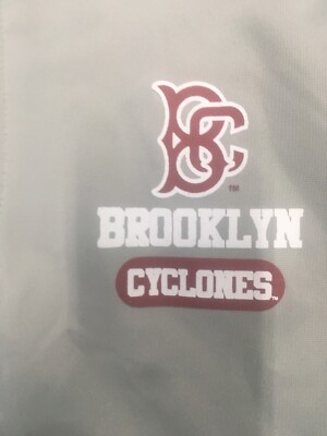 Brooklyn Cyclones MiLB Men's Half Zip Jacket Size Large Grey Baseball