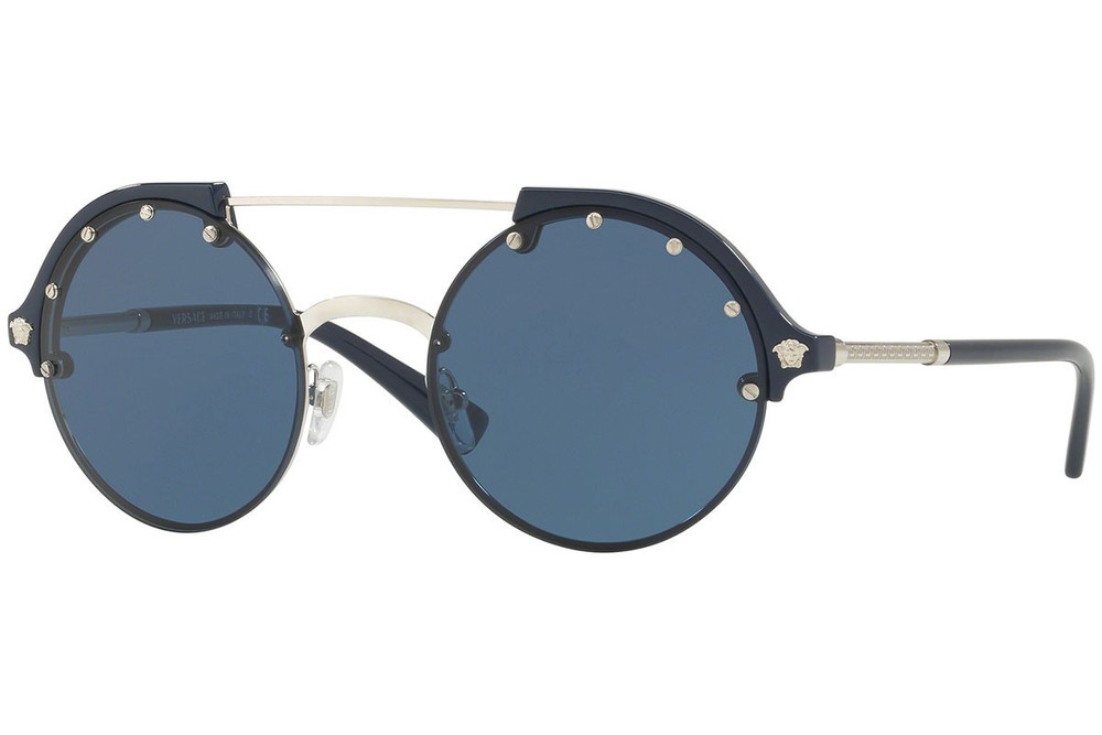 RARE New VERSACE #FRENERGY Medusa Madness Blue Round Sunglasses VE4337 5251/80