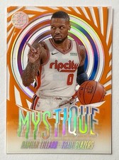 2019-20 Illusions Damian Lillard Orange Mystique Parallel SP Acetate #18 Blazers