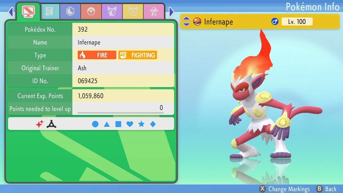 💎Pokemon Brilliant Diamond/Shining Pearl INFERNAPE ✨Ultra Shiny