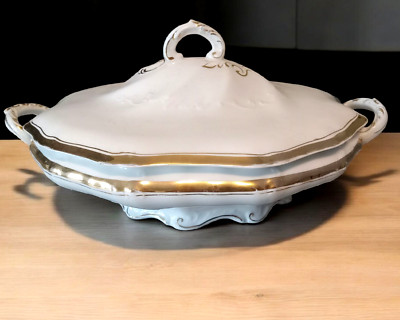 Antique Johnson Brothers England Royal Semi Porcelain Covered Vegetable Dish