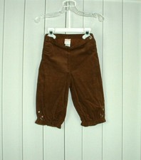 Janie n Jack Layette Girls Autumn Flower Brown Corduroy Lined Pants Flowers 6-12