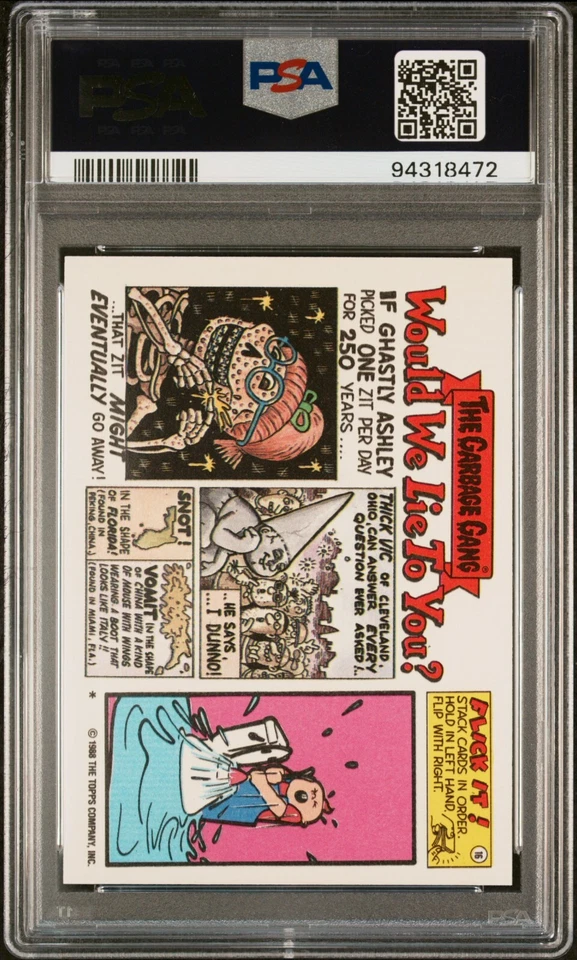 1988 Topps Garbage Pail Kids Series 14 OS14 PHIL SWILL 568b PSA 10 GEM POP12! - Image 2 of 2