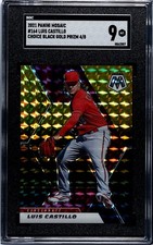 2021 Panini Mosaic #164 Luis Castillo BLACK GOLD PRIZM /8 SGC 9 MINT (4/8)