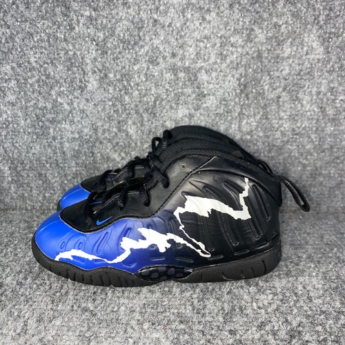 Nike Air Foamposite One Toddler 8C Shoes Blue Black Allstar Lightning Athletic - Picture 4 of 11