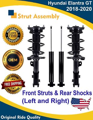 OE Front Struts & Rear Shocks For 2018-2020 Hyundai Elantra GT Lifetime Warranty