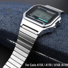 Fit For Casio A158/159/168 B650 AQ230 A168W A158W MRW200 AEQ110 Watch Band Metal