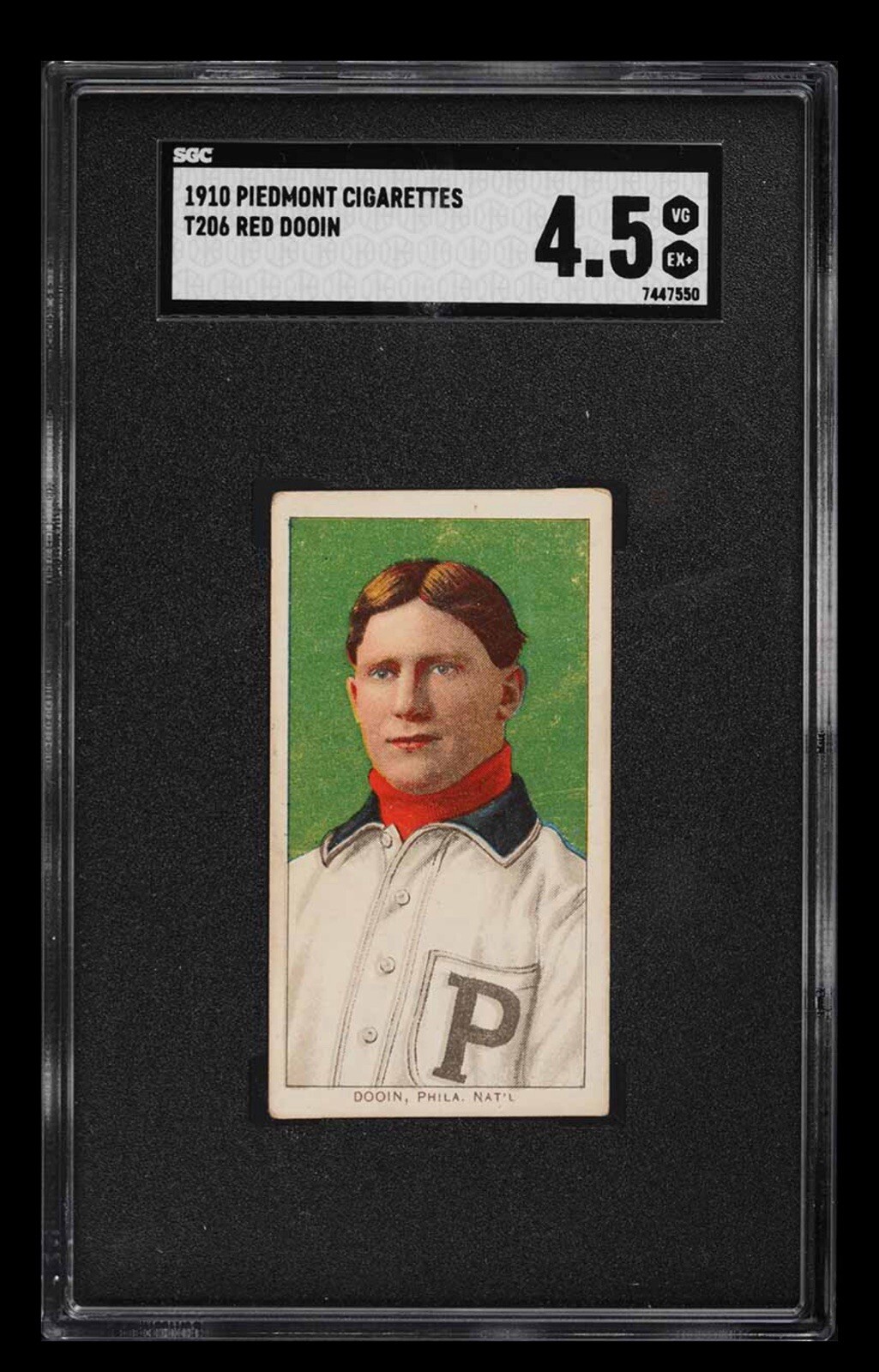 1909-11 T206 Red Dooin SGC 4.5 Piedmont 