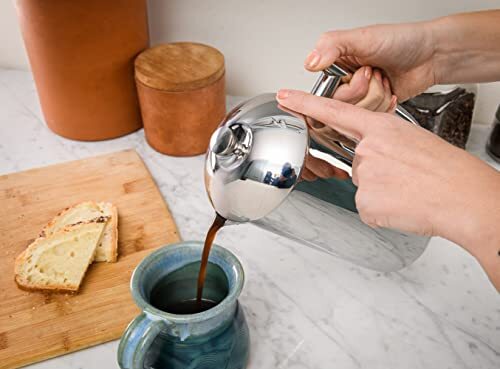 Frieling Double-Walled Stainless-Steel French Press Coffee Maker Polished