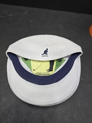 WHITE KANGOL BUCKET HAT, MADE BY SAMUEL L JACKSON, SIZE SMALL