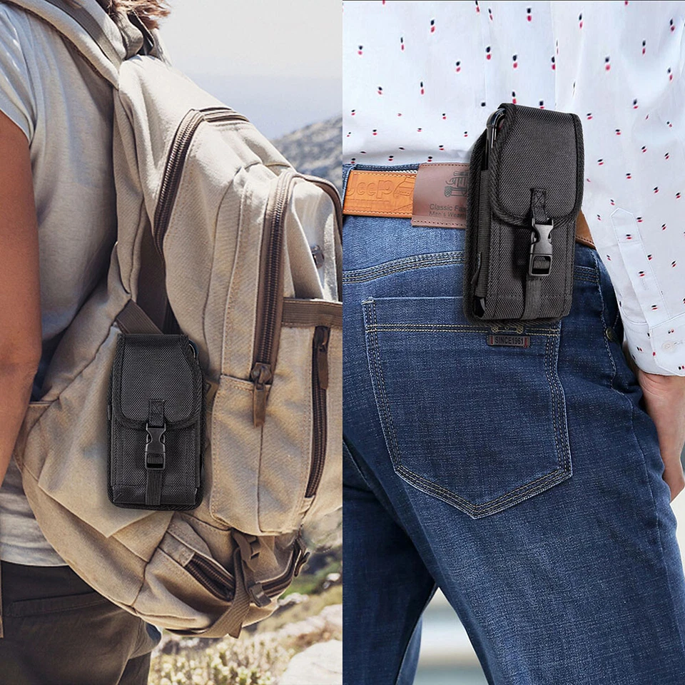 Nylon Vertical Travel Phone Carry Holster For Samsung Galaxy S25 Ultra / S25+ - Image 2 of 4