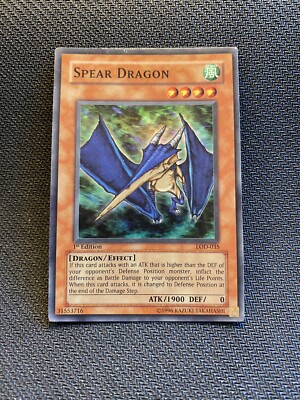 Yu-Gi-Oh! TCG Spear Dragon LOD-035 Super Rare 1st Edition LP/MP See Images