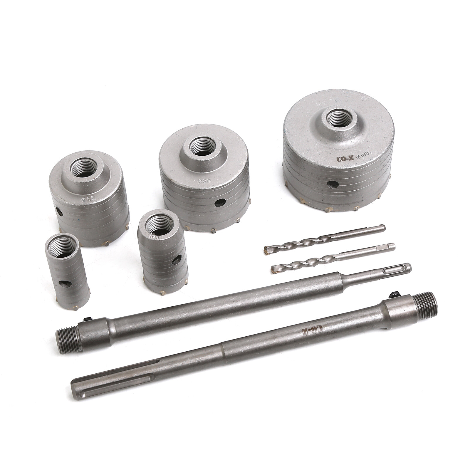 9 Pcs Concrete Hole Saw Set Masonry Hole Saw Set for SDS plus Hammer