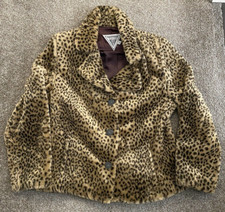 Vintage Marvin Richards Fur Coat Leopard Size Large Women's Jacket