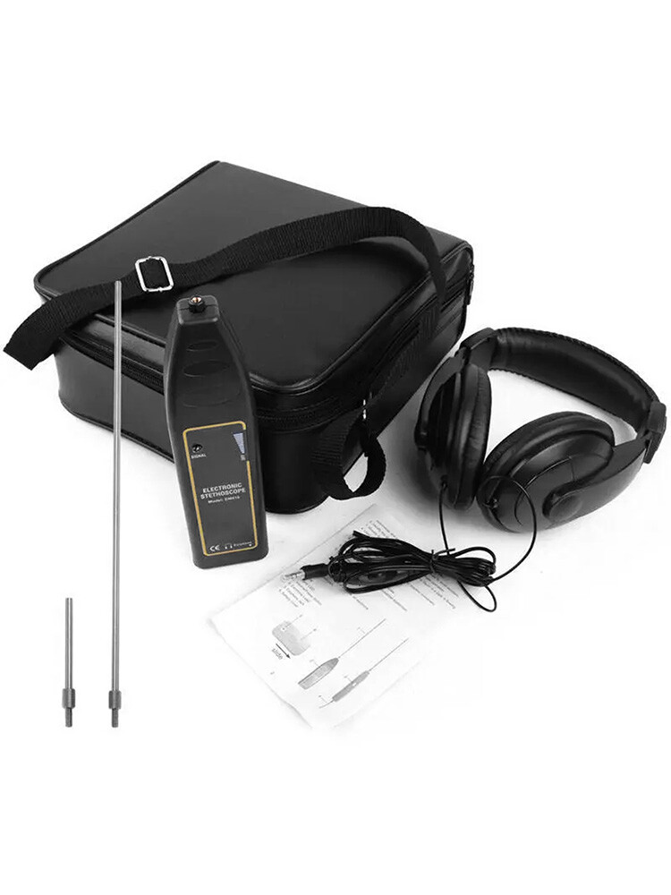 Leak Detector Water Pipe Electronic Stethoscope Earphone Abnormal Noise Tool KBE