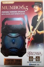 Santana Mumbo 6.5" Portable Karaoke Speaker With Color Light Effects  Mic