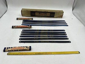 Lot Of 11 BLU-MOL ,Nicholson, Starrett, Hacksaw Blades 12 Inch, 10 Inch,New&Used