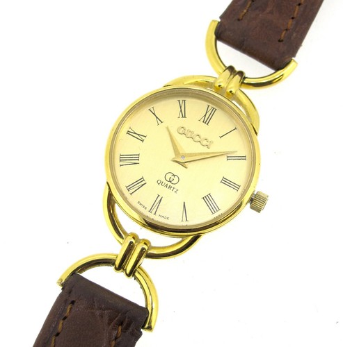 Vintage Gucci Quartz Gold Face 6000L 