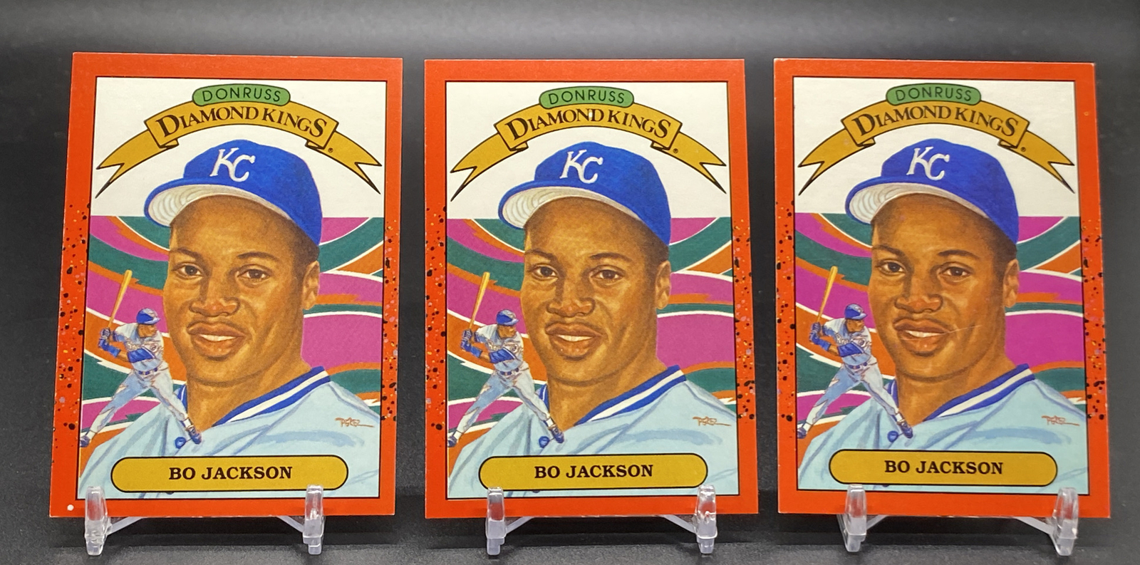 1990 Donrus Bo Jackson Diamond Kings card 1 (lot of 3) deals!! eBay