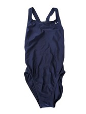 Nike Fast Back One Piece Swimsuit Womens 4 Blue Swim Team Training Recreation
