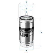 Kraftstofffilter UFI 24.417.00 Filtereinsatz f�r BMW ROVER E39 LANDROVER MG E38