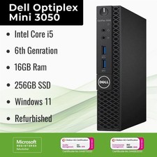 Dell Optiplex 3050 Mini PC i5-6th Gen 16GB Ram, 256GB SSD Windows 11