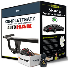 Anhängerkupplung starr für SKODA Octavia Fliessheck +E-Satz NEU