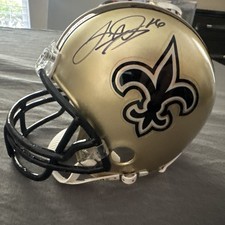 LANCE MOORE SIGNED AUTOGRAPHED NEW ORLEANS SAINTS MINI HELMET - No COA