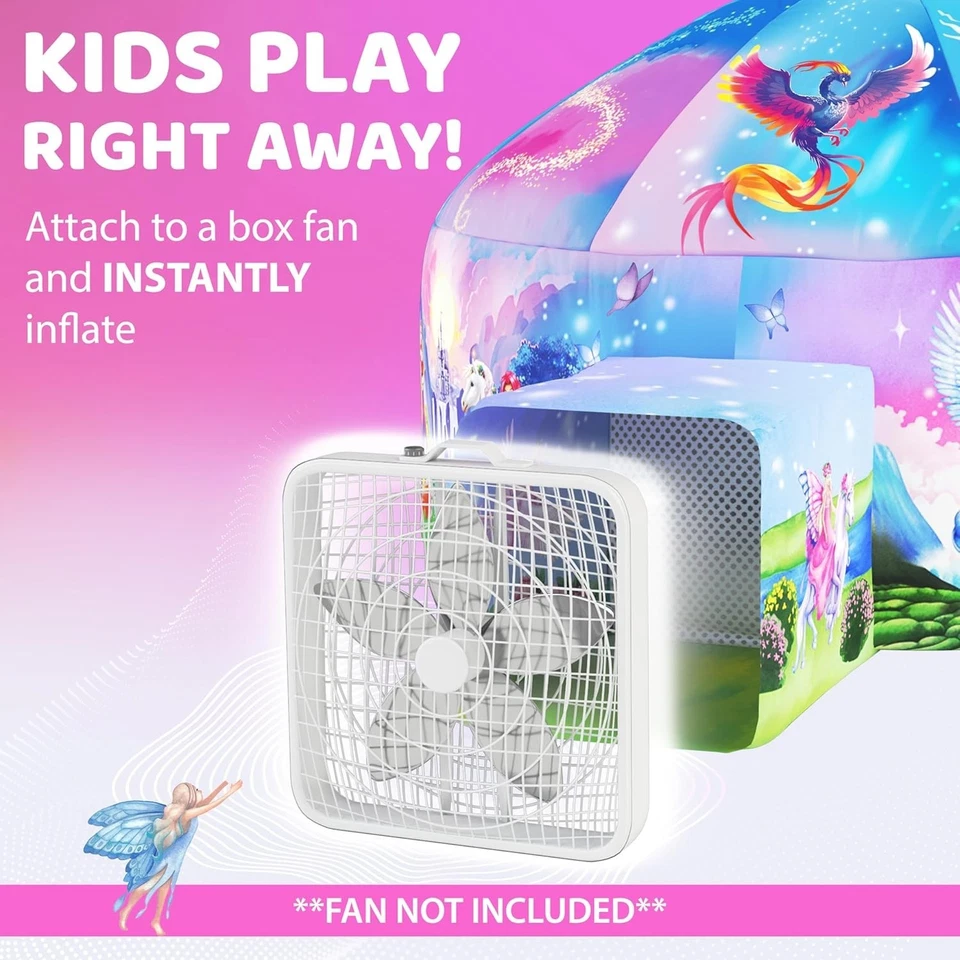 Aerodomo Encantado con Luces LED - Castillo Princesa Inflable para Niños de 3 años- Foto 2 de 4