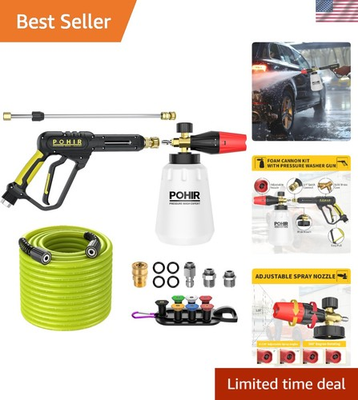 #ad Pressure Washer Gun with Foam Cannon amp; 50ft Power Washer Hose 3600PSI Pressu... $127.18
