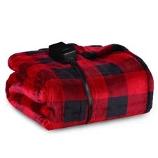 Heated Blanket Throw Size, Blanket Double-Layer Flannel with 4 Heating Settin...