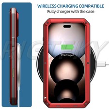 For iPhone Air 17 16e 16 15 14 13 12 11 Pro Max Tank Armor Metal Shockproof Case