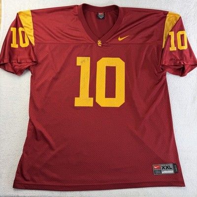 Vintage Nike Team USC Trojans #10 Football Jersey Mens XXL NCAA Cardinal Red