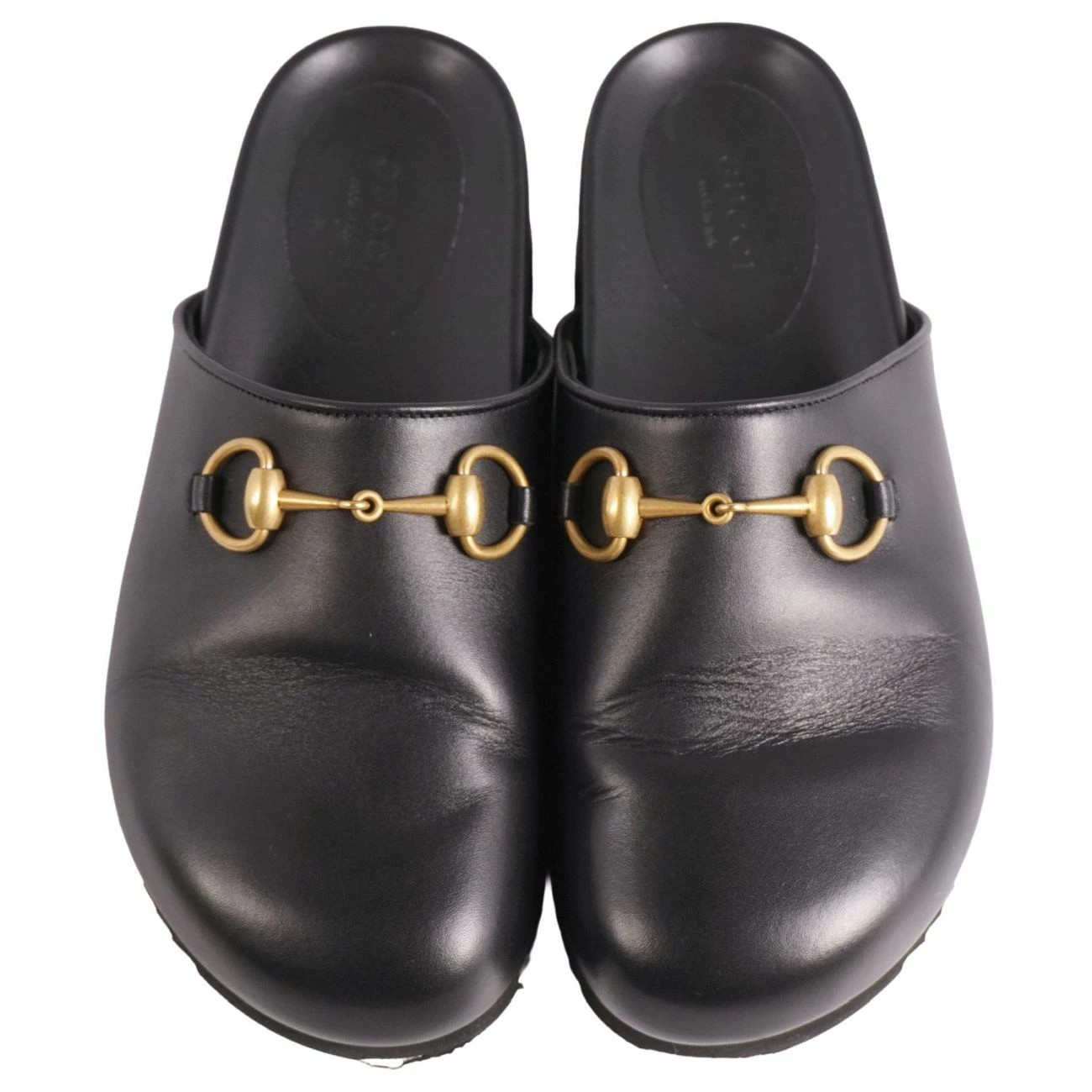 GUCCI Sandals Slippers Horsebit Leather Shoes Women's Made in Italy 36 (equivale thumbnail 4